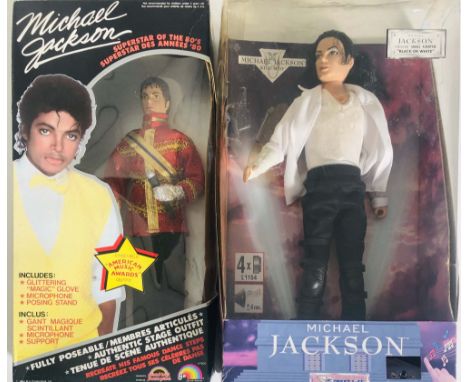 MICHAEL JACKSON DOLLS. Two Michael Jackson figurines in original boxes to include: 1984 'Grand Toys' 'Superstar Of The 80s' d