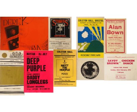 1970S HANDBILLS - DEEP PURPLE/MOTT - PAUL JONES SIGNED. Six handbills, two programmes and a ticket to include: Original handb