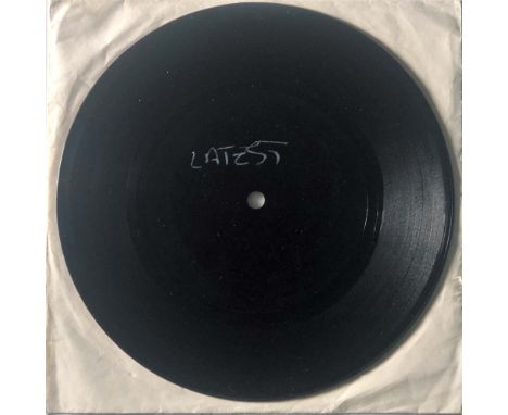 SEX PISTOLS GOD SAVE THE QUEEN 7" ACETATE. An original single sided 7" acetate of The Sex Pistols - God Save The Queen, recor