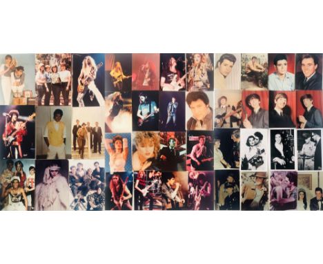 MUSIC CARDS. A collection of approximately 3100 assorted photographic prints either glossy or on card depicting artists circa