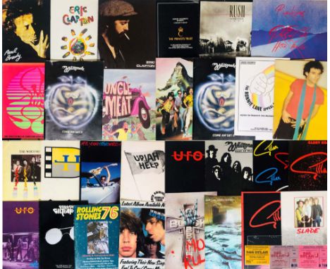 PROGRAMMES/TICKET ARCHIVE - THE WHO/THE STONES/RUSH. To include 29 concert programmes chiefly 1970s/80s with artists to inclu