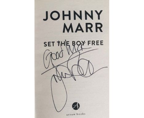 WOOLLY JUMPERS' FOR DEAF AWARENESS - JOHNNY MARR. A copy of 'Set The Boy Free' (Arrow Books, 2017) signed to first page in bl