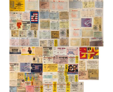 ROCK AND POP TICKET ARCHIVE. Approx 104 tickets / ticket stubs for UK concerts mostly circa 1980s. Artists to include: Elton 