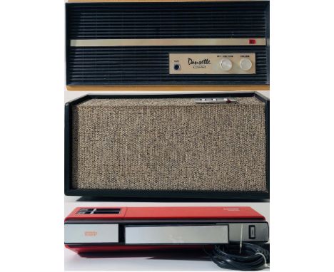 DEFIANT/DANSETTE. Collection of record players to include: Dansette Capri, Defiant MP8, a portable Philips record player.