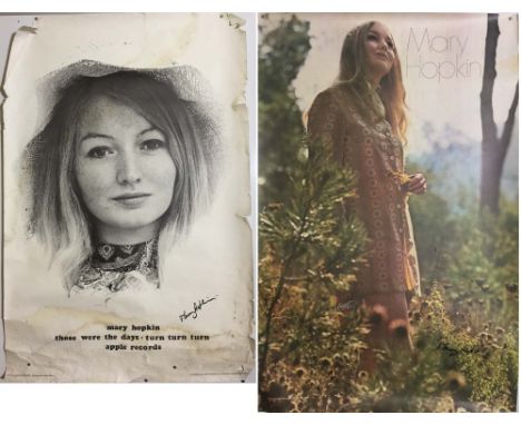 MARY HOPKIN COLLECTION SIGNED POSTERS. Two rolled posters, each signed in black ink in the hand of Mary Hopkin. 'Coca Cola' p