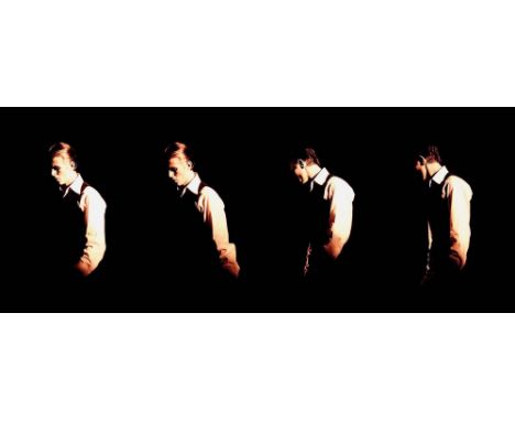 PHILIPPE AULIAC ARCHIVE - DAVID BOWIE. A high quality photographic print, depicting three shots of David Bowie taken circa 19
