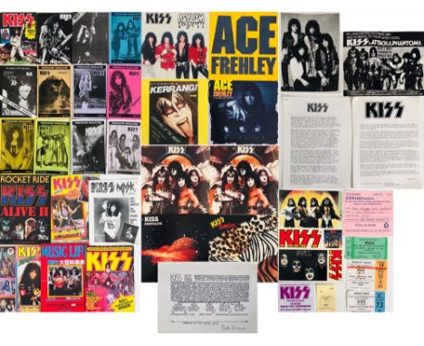 KISS PETE FRAME FAMILY TREE &amp; MEMORABILIA. Kiss memorabilia to include: original hand drawn and signed Pete Frame family 