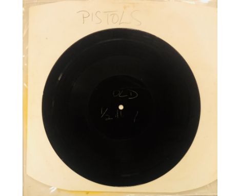 SEX PISTOLS GOD SAVE THE QUEEN 10" ACETATE. An original single sided 10" acetate of The Sex Pistols - God Save The Queen, rec