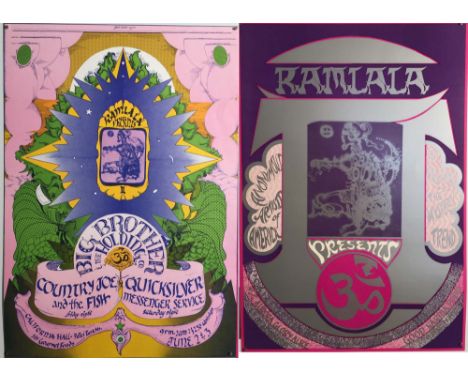 RAMLALA FIRST PRINT POSTERS. Two original print posters for RAMLALA concerts to include: The Mystery Trend, Mt. Rushmore and 