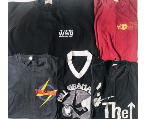 THE WHO. Five pieces of circa early 1980s The Who clothing to include: 'England 1981' tour jumper (L), a tour personnel t-shi