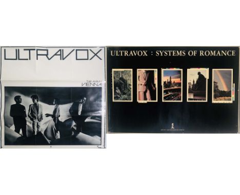 ULTRAVOX. Two Ultravox posters to include: Systems of Romance signed variously by J. Foxx, B. Currie, W. Cann, R. Simon (20 x