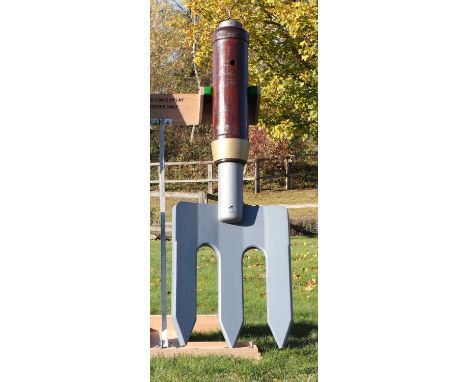 GARDEN FORK BIRD BOX,contemporary, a sculptural bird box, modelled as a giant garden fork, the handle made of stained Douglas
