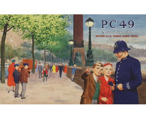 'PC 49' ORIGINAL ARTWORK,early 1950s, original cover artwork by F G Moorson for the year book of the popular radio series 'PC