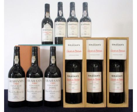 3 bts Grahams Vintage Port 1983 1 top of capsule removed 1 hf bt Grahams Malvedos Centenary Vintage Port 1990 3 bts Grahams Q