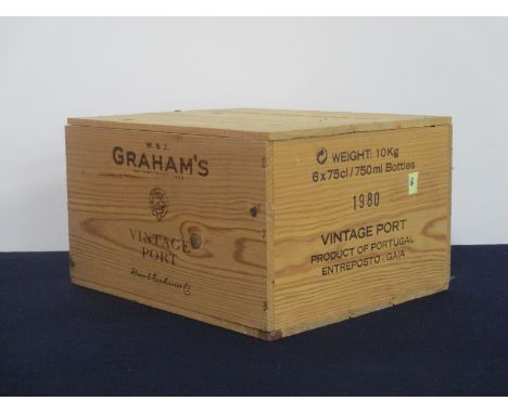 6 bts Grahams 1980 Vintage Port owc