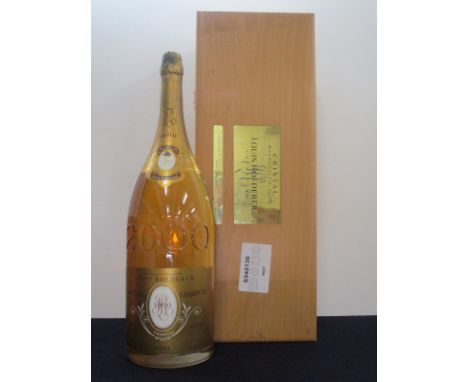 v 1 Methuselah Louis Roederer Cristal Vintage Champagne 1990 bottled for the Millenium owc N° 0064  sl st neck label, foil sl