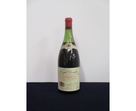 1 magnum Chambertin Clos de Bèze, 1964 Joseph Drouhin  ms, sl bs, sl torn vintage slip