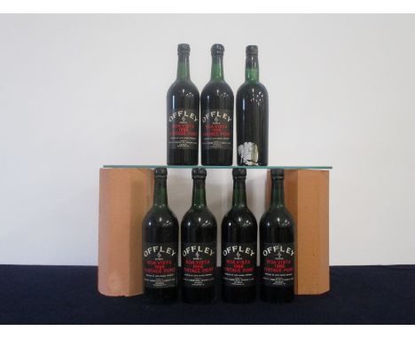 6 bts Offley Boa Vista Vintage 1966 Top shoulder or better, Chipped Wax capsules 1 bt believed Port,  Vintage Unknown, ts, un