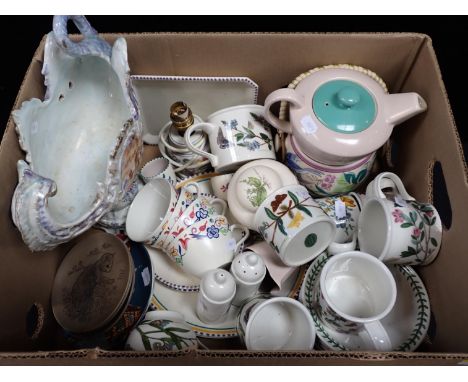 A QUANTITY OF POOLE POTTERYincluding Barbara Linley-Adams plates, Portmeirion, and a Continental centrepiece