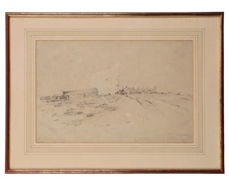 ATTRIBUTED TO THOMAS BUSH HARDY (1842-1897) A Shoreham landscape studywith annotated inscriptions, signed lower right, pencil
