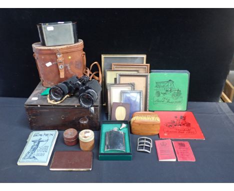 A COLLECTION OF MISCELLANEOUS ITEMSincluding: a pair of cased 'SeaMaster' binoculars (10 x 50), a small safety deposit box, a