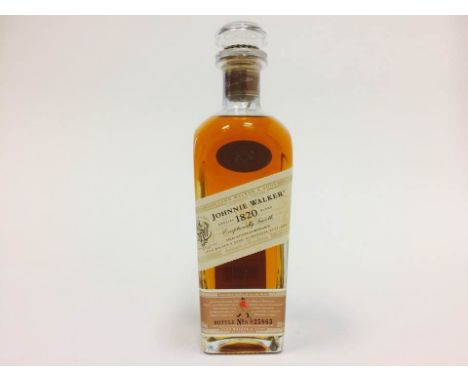 JOHNNIE WALKER 1820
Blended Scotch Whisky
Bottle no. A025863. 700ml, 40% volume. CONDITION REPORT: Very good