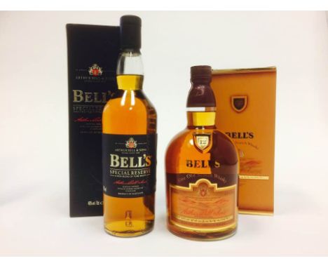 BELL'S SPECIAL RESERVE
Blended Malt Scotch Whisky
40% volume, 70cl, in carton.
BELL'S 12 YEARS OLD
Blended Scotch Whisky
1 li