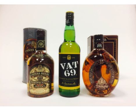 DIMPLE AGED 15 YEARS
Blended Scotch Whisky
75cl, 43% volume, in carton.
VAT 69
Blended Scotch Whisky
70cl, 40% volume.
CHIVAS