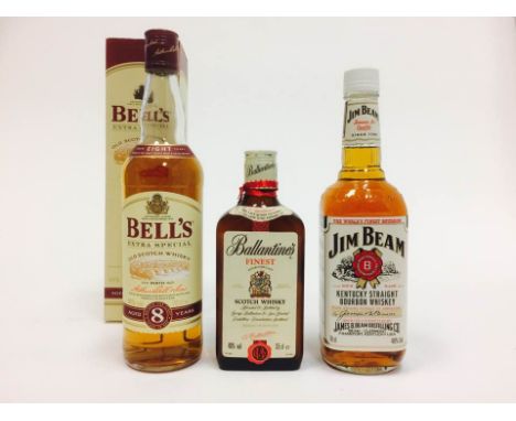 BELLS AGED 8 YEARS
Blended Scotch Whisky
70c, 40% volume, in carton.
JIM BEAM WHITE LABEL
Kentucky straight bourbon
70cl, 40%