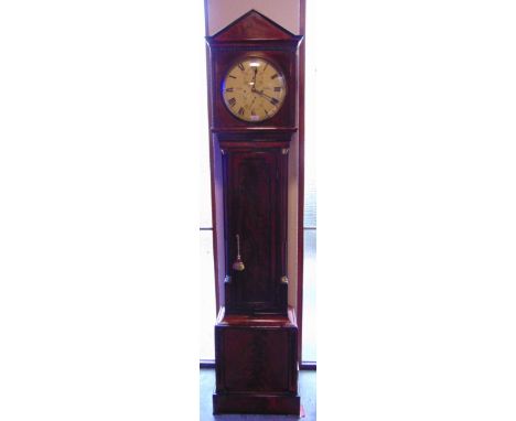 A GEORGE III/WILLIAM IV 8-DAY LONGCASE CLOCK  the enamel dial with Roman numerals and subsidiary seconds and date dials, insc