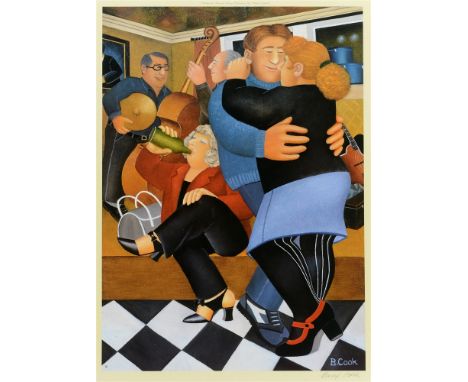 BERYL COOK, O.B.E. (BRITISH, 1926-2008)  'Shall We Dance',  colour print, limited edition of 650 (unnumbered), published by A
