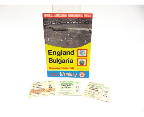 FOOTBALL - ASSORTED PROGRAMMES circa 1960s, including those for England v. Bulgaria, 1968, with ticket; England v. Rumania, 1