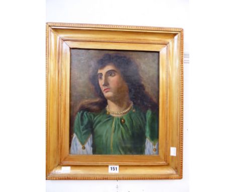 A 19th century oil on canvas portrait of a lady 