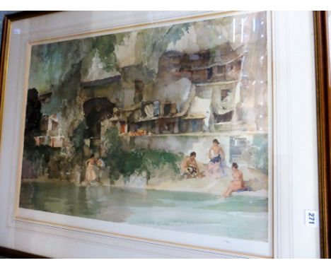 Sir William Russell Flint, 'In Sunny Perigord' coloured limited edition print numbered 403/880, blindstamped, (54 x 70cm)