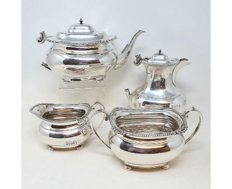 A George VI silver four piece tea service, Sheffield, 1937, 53.3 ozt (4)  Provenance: From a large single owner collection of