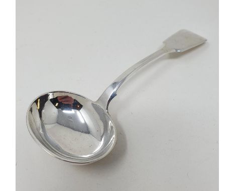 A Victorian silver fiddle pattern sauce ladle, Exeter, 1857, 2.6 ozt Provenance: From a large single owner collection of silv