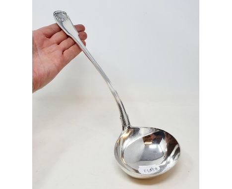A Victorian silver fiddle thread and shell patterned punch ladle, London 1848, 8.6 ozt   Provenance: From a large single owne