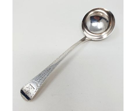 A George III silver bright cut Old English pattern sauce ladle, London 1798, 1.7 ozt  Provenance: From a large single owner c