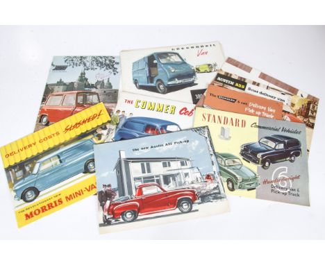 Light commercial vehicle sales literature, including Austin A30/35 van and pick up, Austin Gypsy, including price list, Mini 