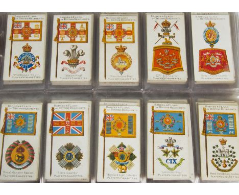 Cigarette &amp; Trade Cards, Military Standards, Flags, Badges &amp; Insignia, a modern album containing the following sets, 