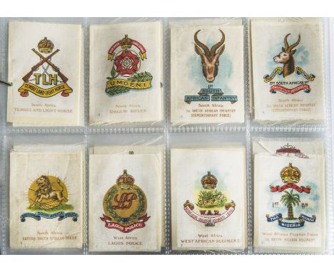 Cigarette Silks, Phillips, Colonial Army Badges, complete set (M108) with I reprint (gd)