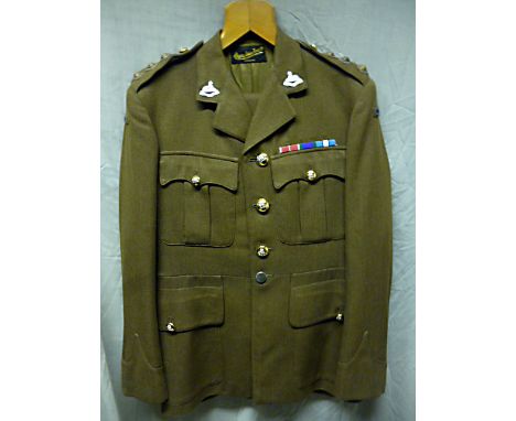 Four British Army Uniforms, various ages and Regiments, three in green the other a formal uniform (4)