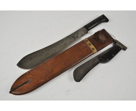 A 1943 Legitimus Collins & Co machete, No.1250, complete with sheath marked Carson Co. Ltd, dated 1940, together with a WWII 