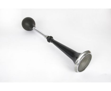 A Desmo vintage car Bullhorn, black and chrome, apx 19 inches long, G