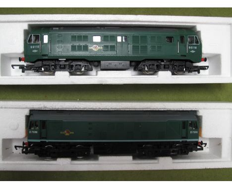 Two Hornby 'OO' Gauge Outline Diesel Electric Locomotives, #R/No. D6110, BR green, #R072 Class 25 Diesel Electric Locomotive,