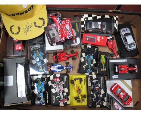 A Quantity of 1:43rd Scale Diecast Model Formular One Cars, Rally Cars, Touring Cars, predominantly by Minichamps including M