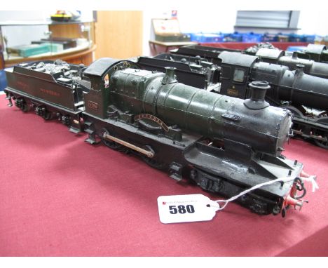 A 7mm "0" Gauge Static Brass Built Kit of a 4-4-0 Flower Class locomotive and tender - 'Petunia' R/No 4158 GWR finish, signs 