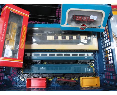 Two "OO" Gauge Locomotives, including boxed Hornby #R801 0-4-0 Diesel Loc 'Tilbury Refineries', Mainline Deltic, R/No. 45034 