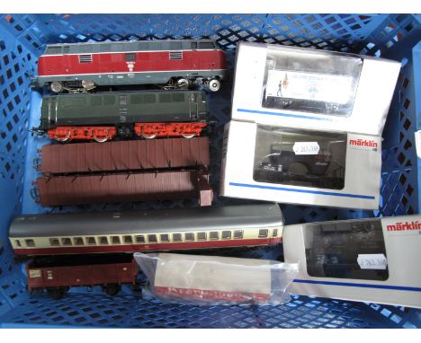 Two "H0" Gauge Outline Continental Locomotives By Lima, Piko, including Piko DR Electric Locomotive, R/No E11022, DR green li