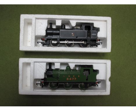 Two Hornby 'OO' Gauge 0-6-0 Locomotives, #R058, Jinty Locomotives, R/No. 47458, BR black, #R252 Class J83 Locomotive, R/No 84